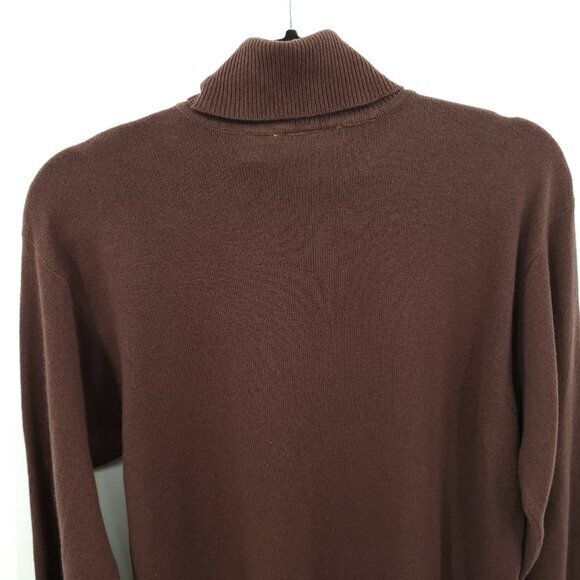 VTG Ton Reve 100% Cashmere Turtleneck Sweater L Brown - Picture 9 of 14